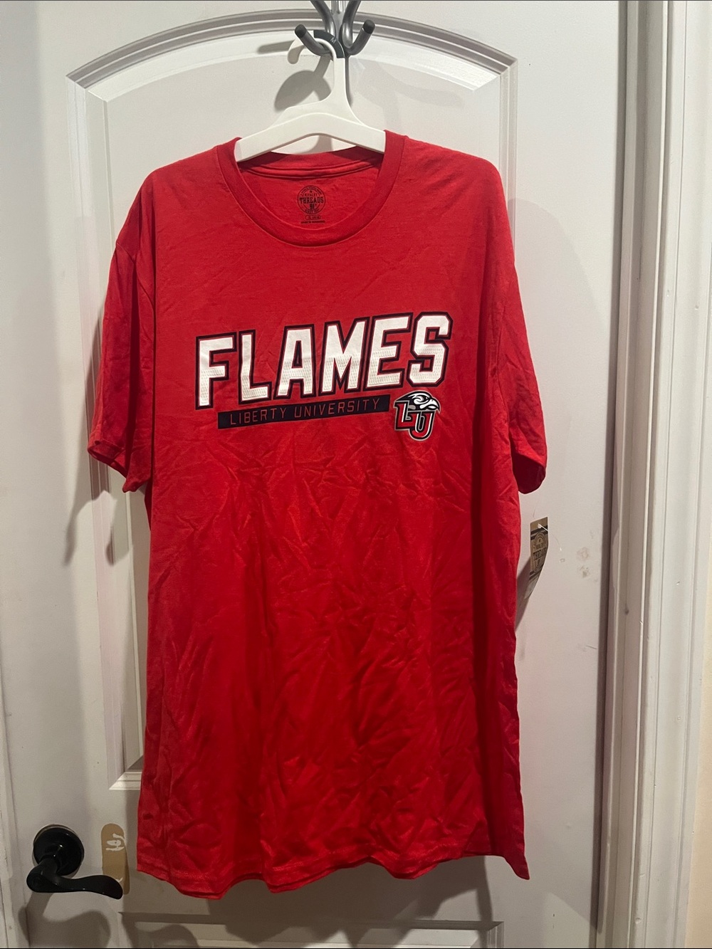 Rivalry Threads Red "FLAMES" Liberty University Tee